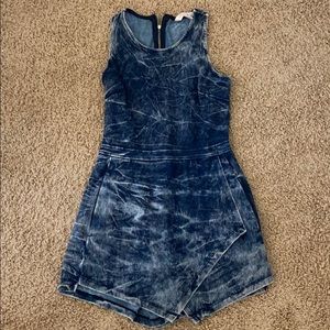Jean print romper